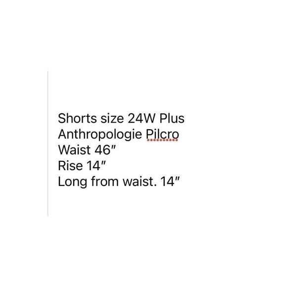 New size 24 W Plus Anthropologie Pilcro Chino Shorts Size 24W Plus - Picture 11 of 11
